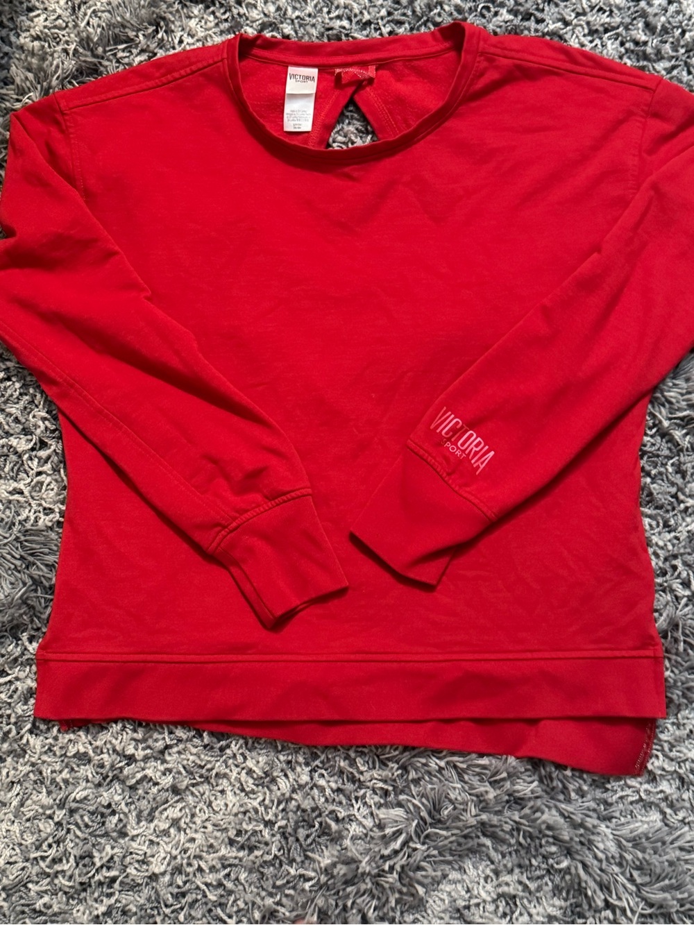Victoria's Secret Red Long Sleeve Crewneck Sweatshirt